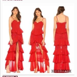 Majorelle zelda fitz gown in red size small